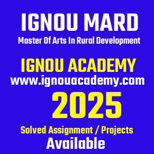 IGNOU MARD SOLVED ASSIGNMENT 2025